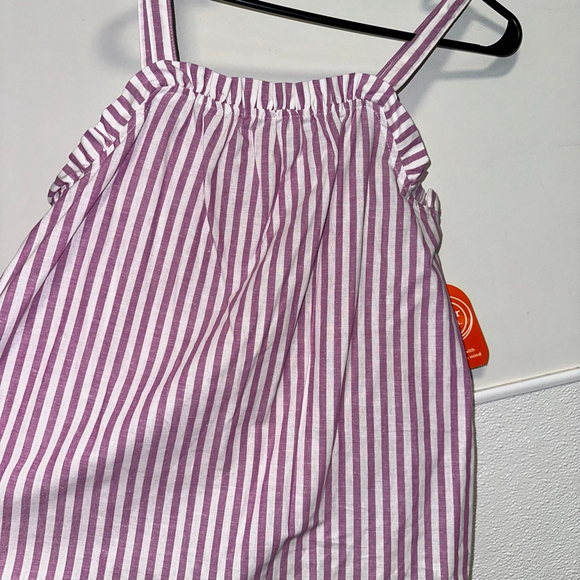 Girls Wonder Nation Purple Lavender White Striped Tank Top XL (14-16) NEW NWT - Picture 11 of 11